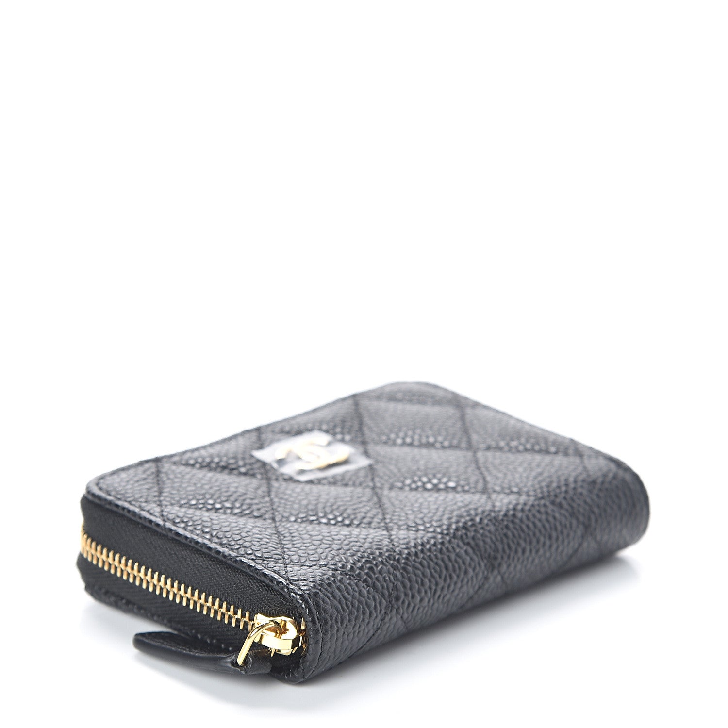 Chanel Caviar Quilted Zip Coin Purse Black 3 of 7