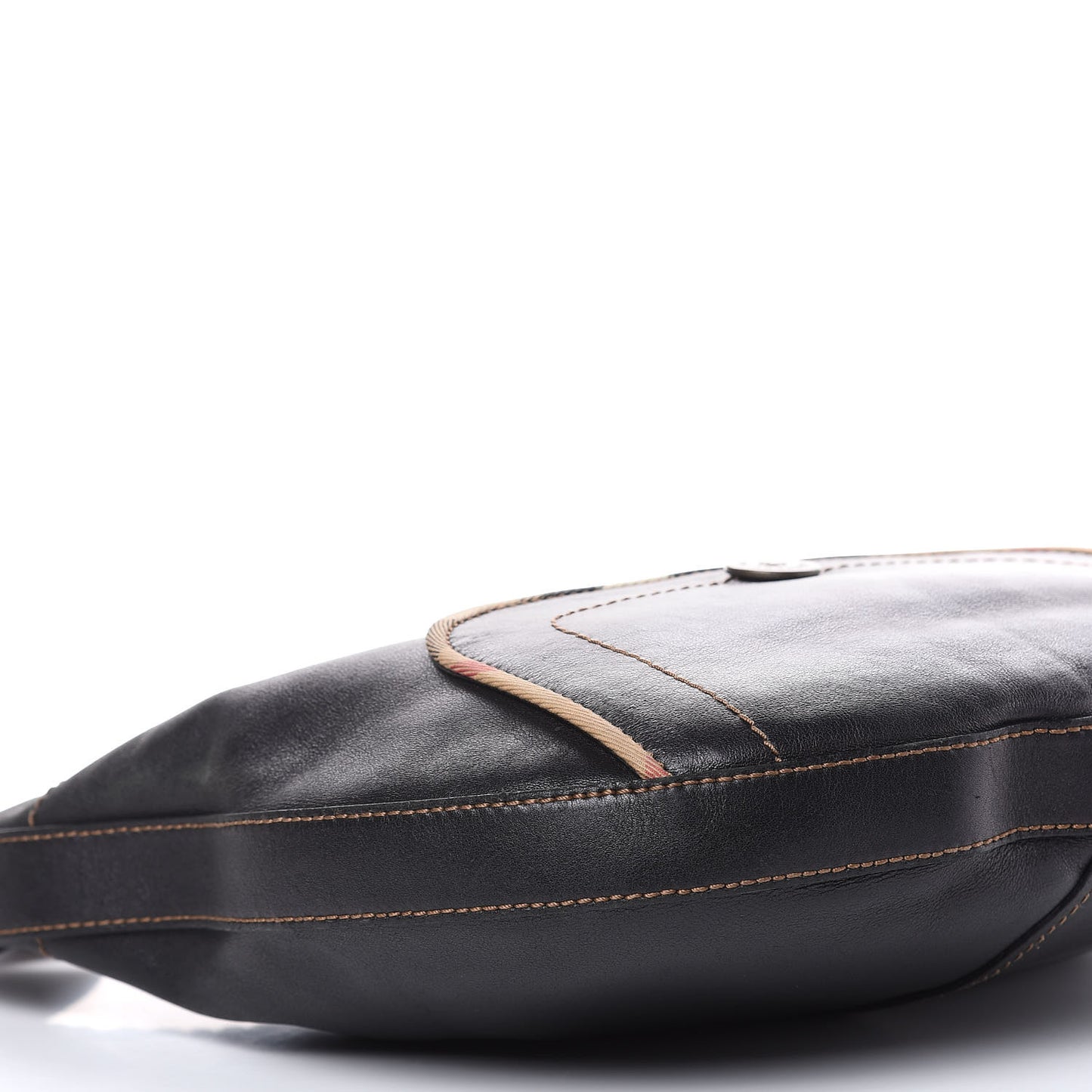 Calfskin Check Hobo Brown