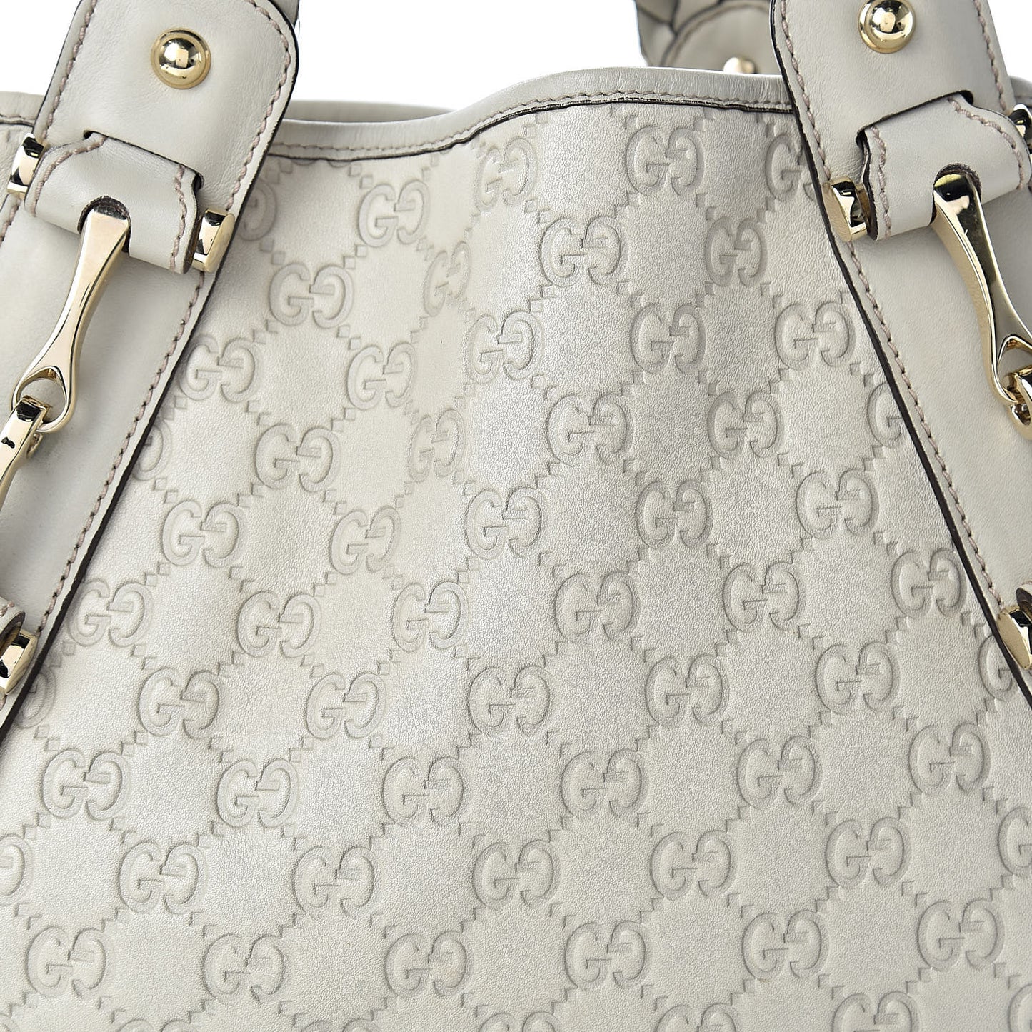 Guccissima Small Pelham Shoulder Bag Off White