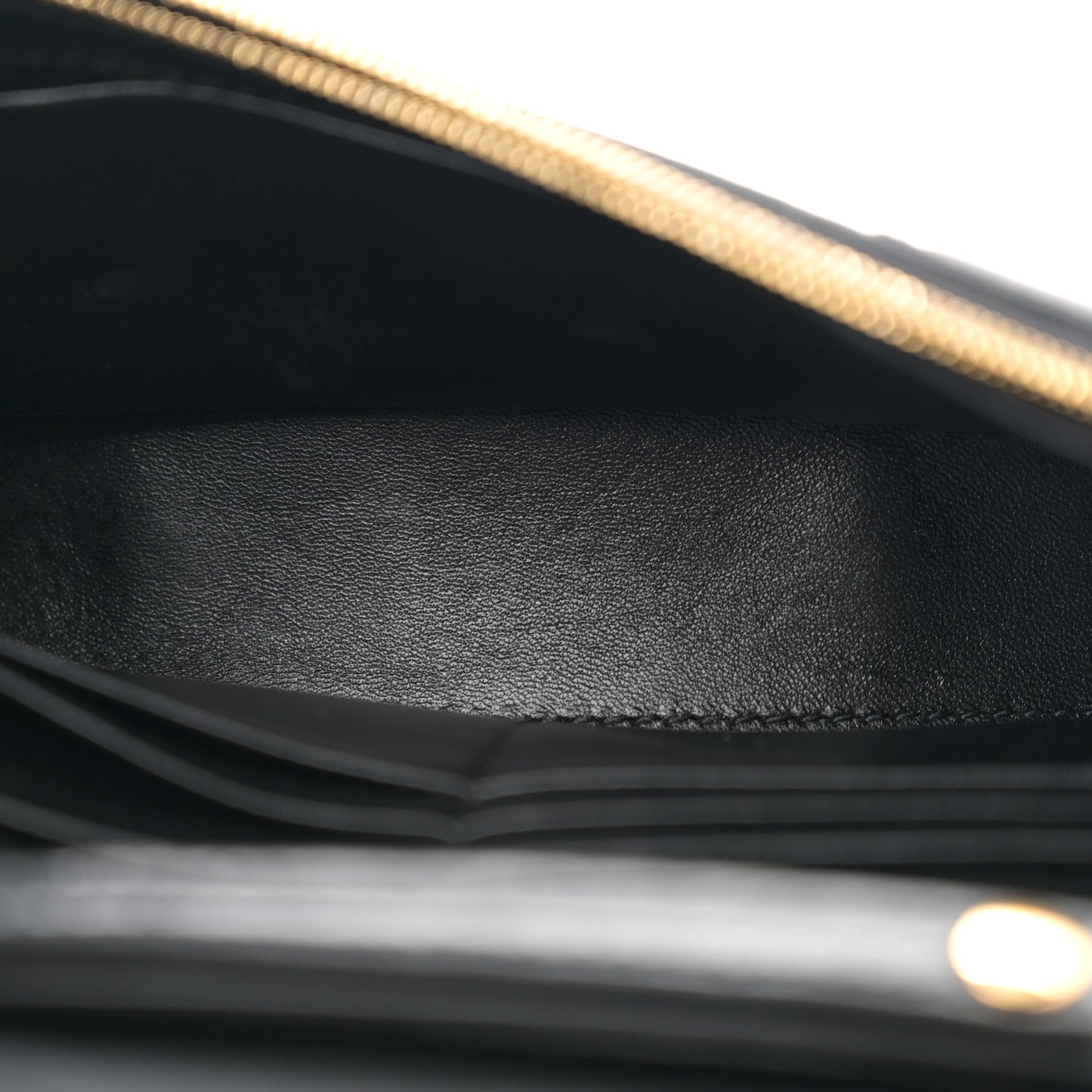 Shiny Box Calfskin Hourglass Chain Bag Black