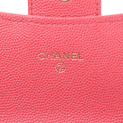 Chanel Caviar Quilted Large Gusset Flap Wallet Pink 6 of 9