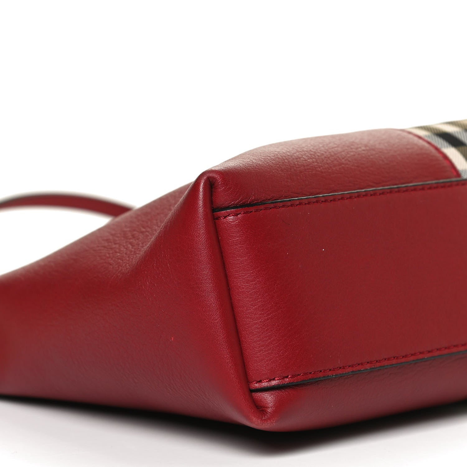 Burberry Haymarket Check Small Chichester Crossbody Clutch Red 9 of 10