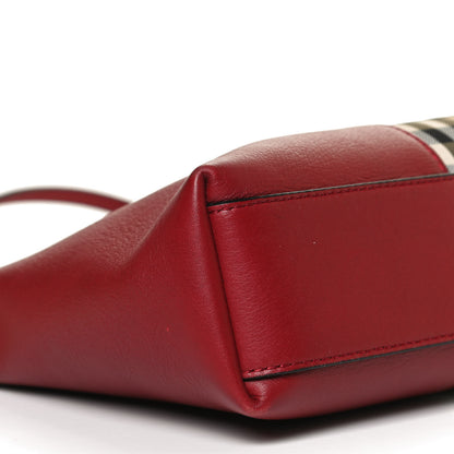 Burberry Haymarket Check Small Chichester Crossbody Clutch Red 9 of 10