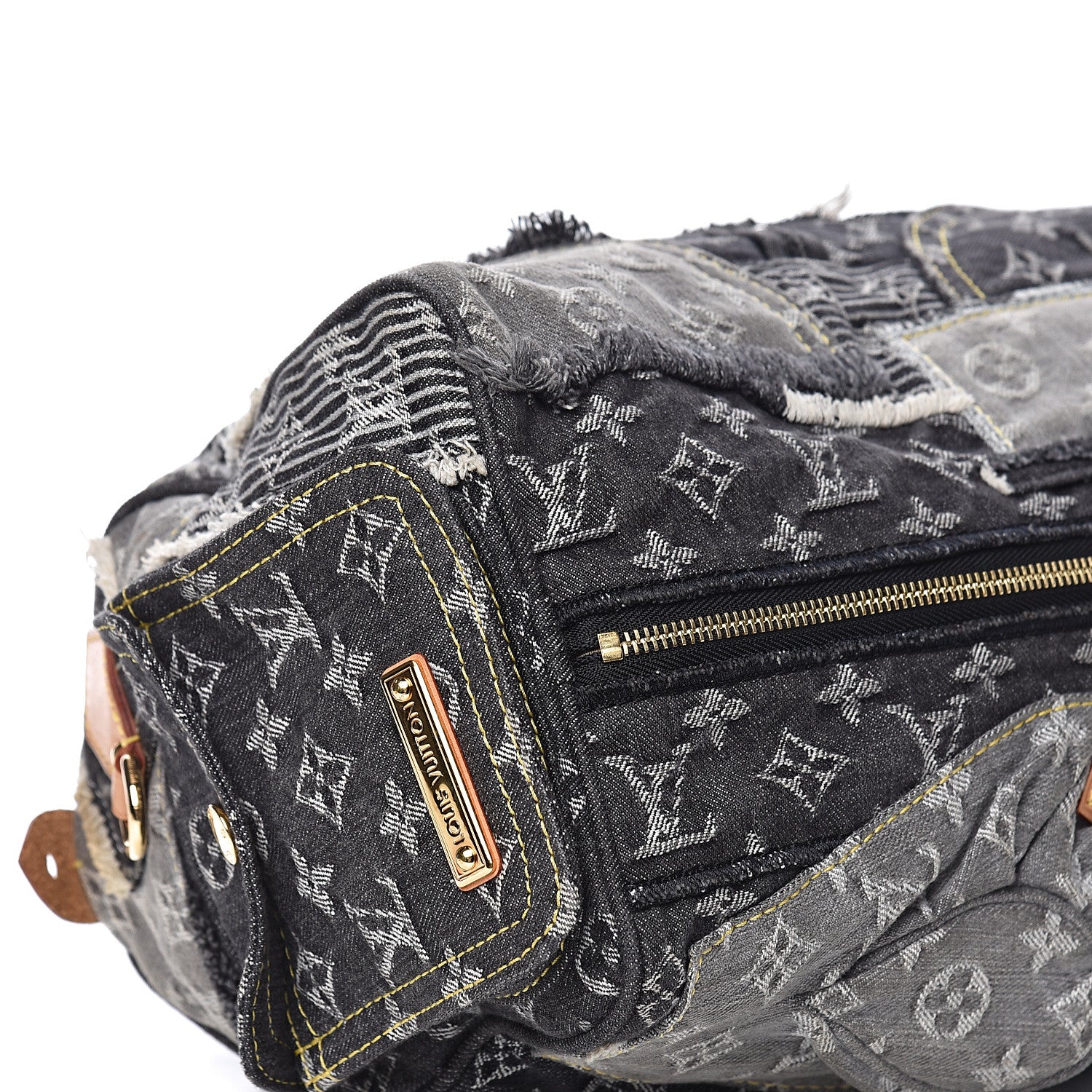 Louis Vuitton Denim Patchwork Speedy 30 Grey 9 of 12