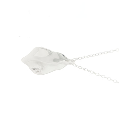 Tiffany Sterling Silver Leaf Pendant Necklace 4 of 6