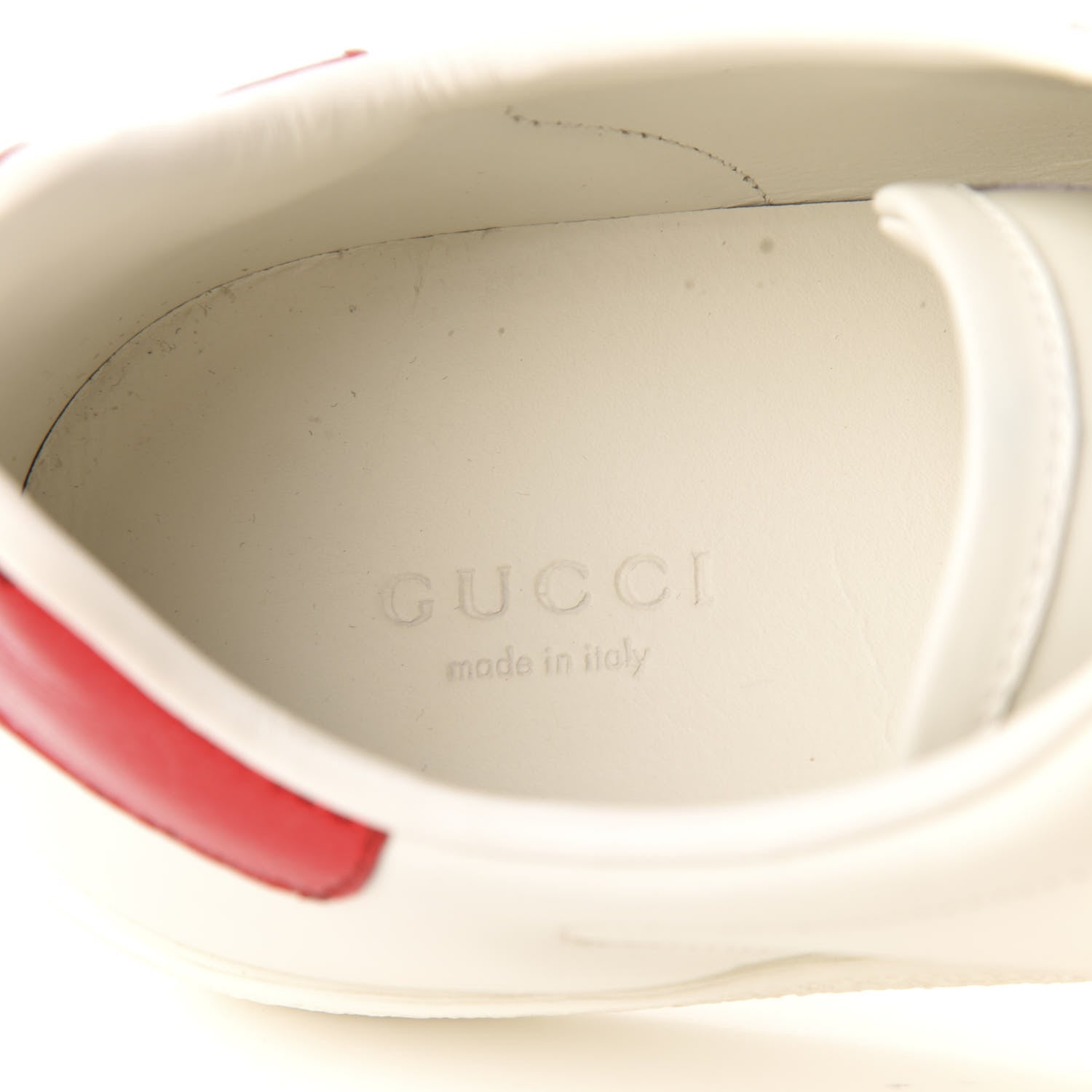 Gucci Calfskin Ayers Bee Embroidered Womens Ace Sneakers 39 White Green 6 of 8