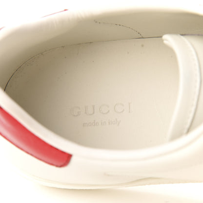 Gucci Calfskin Ayers Bee Embroidered Womens Ace Sneakers 39 White Green 6 of 8