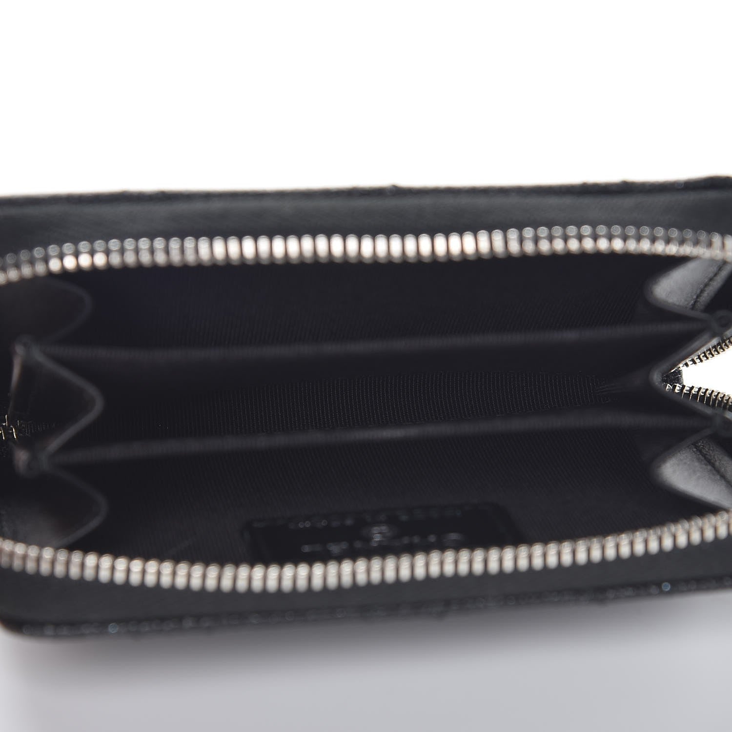 Chanel Iridescent Caviar Quilted Zip Coin Purse Black 7 of 8