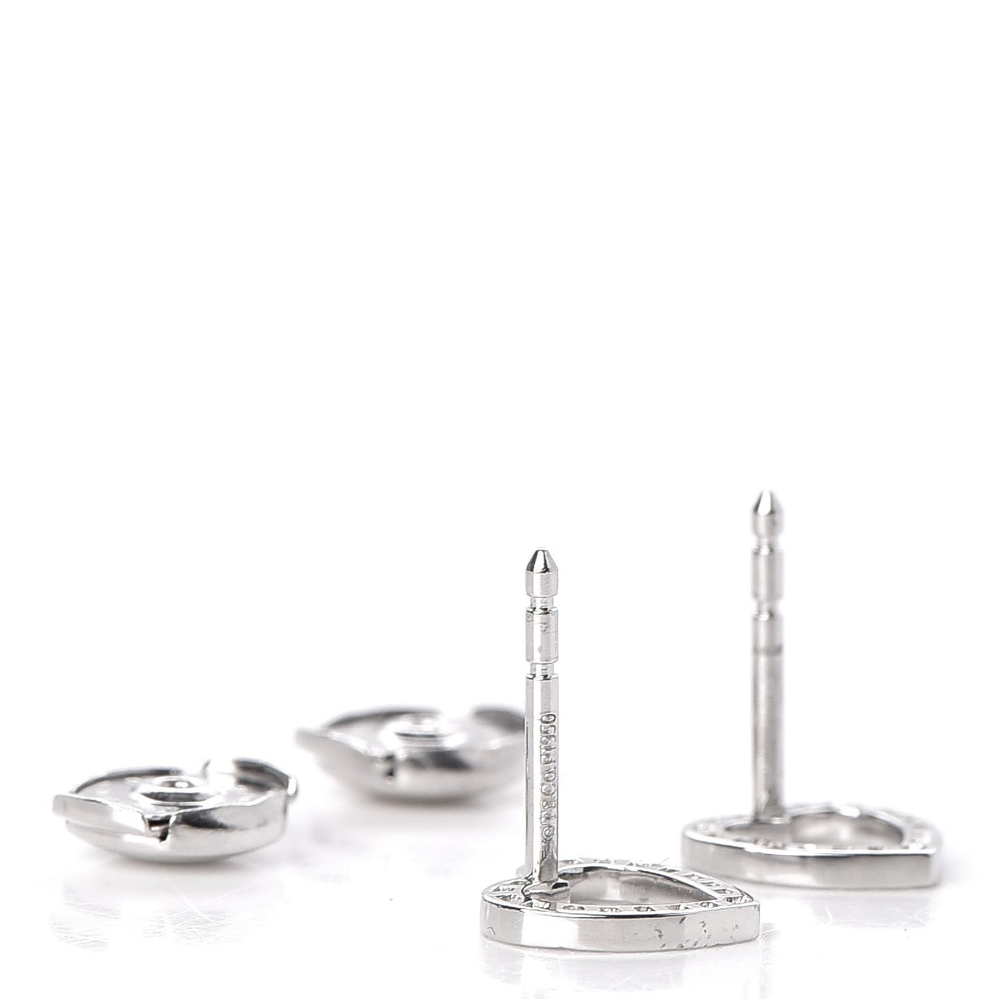 Platinum Diamond Heart Earrings