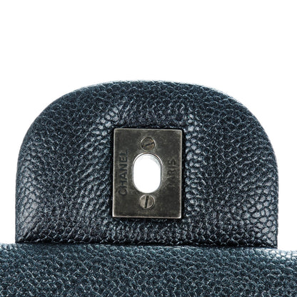 Chanel Metallic Caviar Quilted Jumbo Double Flap Dark Grey 5 of 7