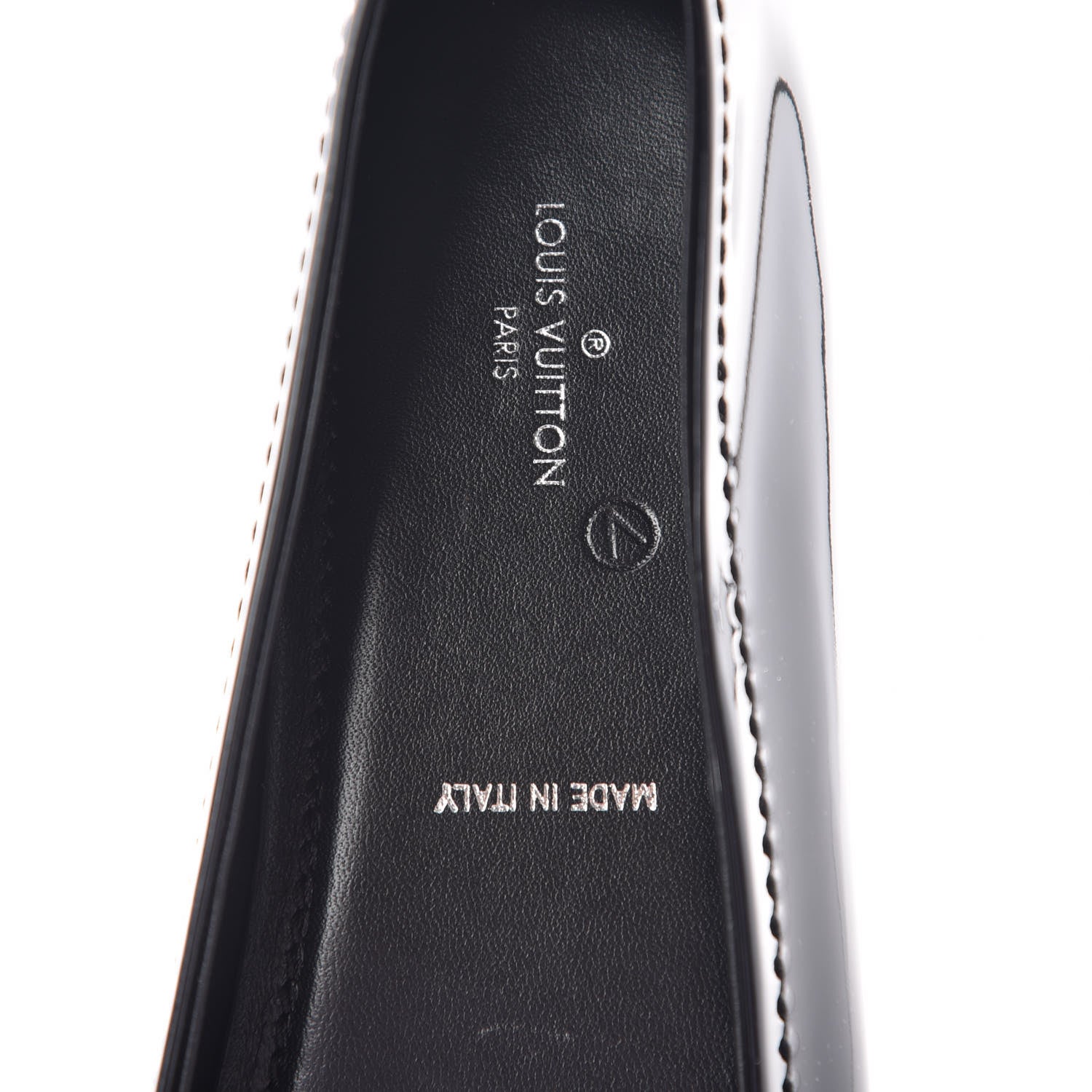 Louis Vuitton Patent Calfskin Oxford Ballerina Flats 40 Black 7 of 10
