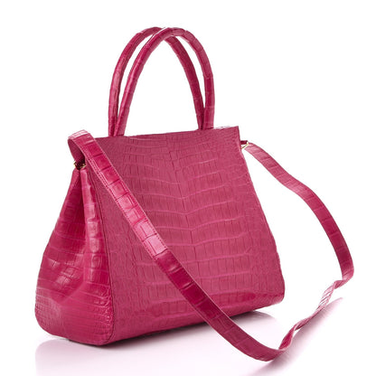 Nancy Gonzalez Crocodile Medium Satchel Fuchsia 3 of 8