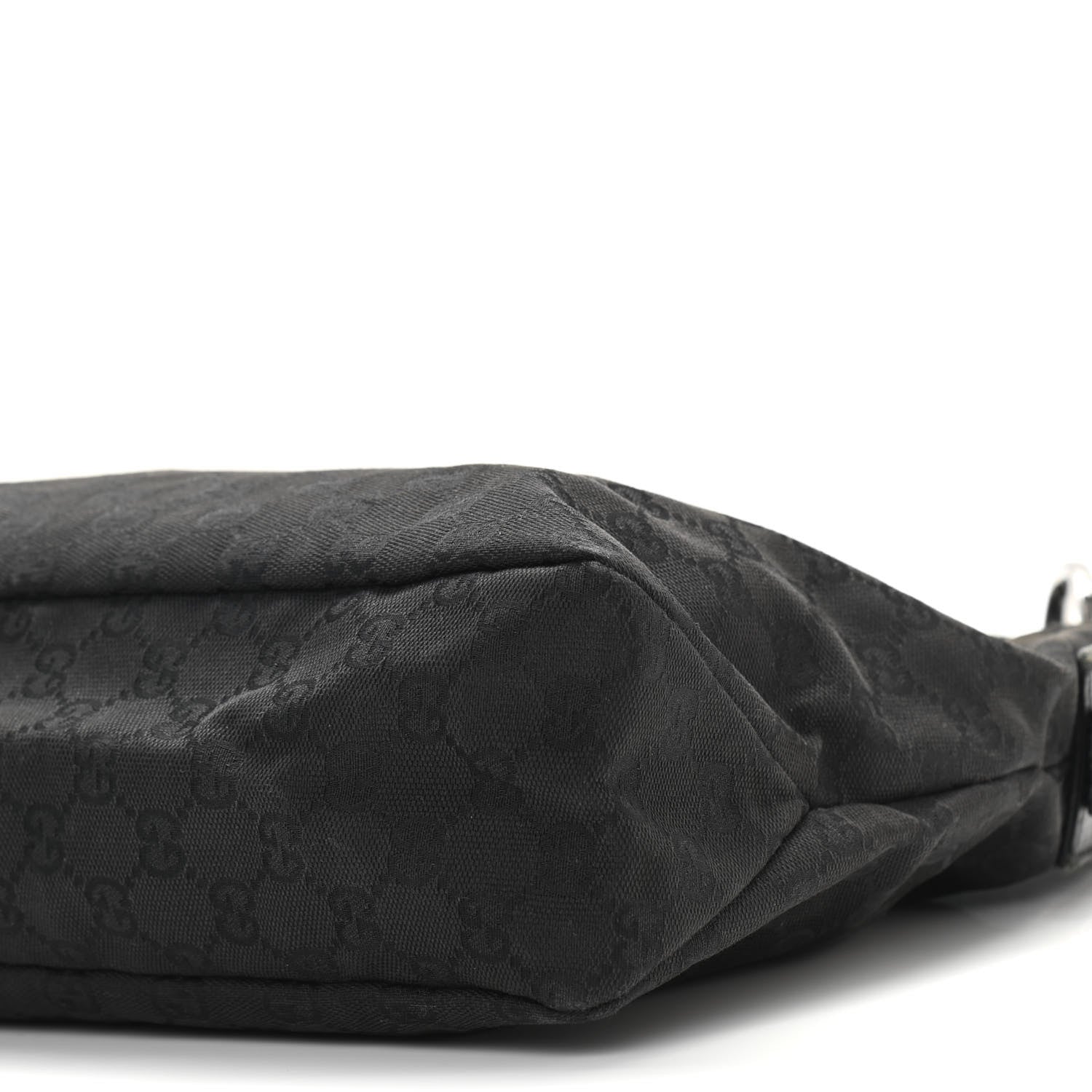 Gucci Monogram Medium Horsebit Chain Hobo Black 9 of 10