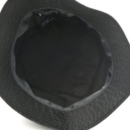 Prada Re-Nylon Rubber Logo Mens Bucket Hat S Black 7 of 9