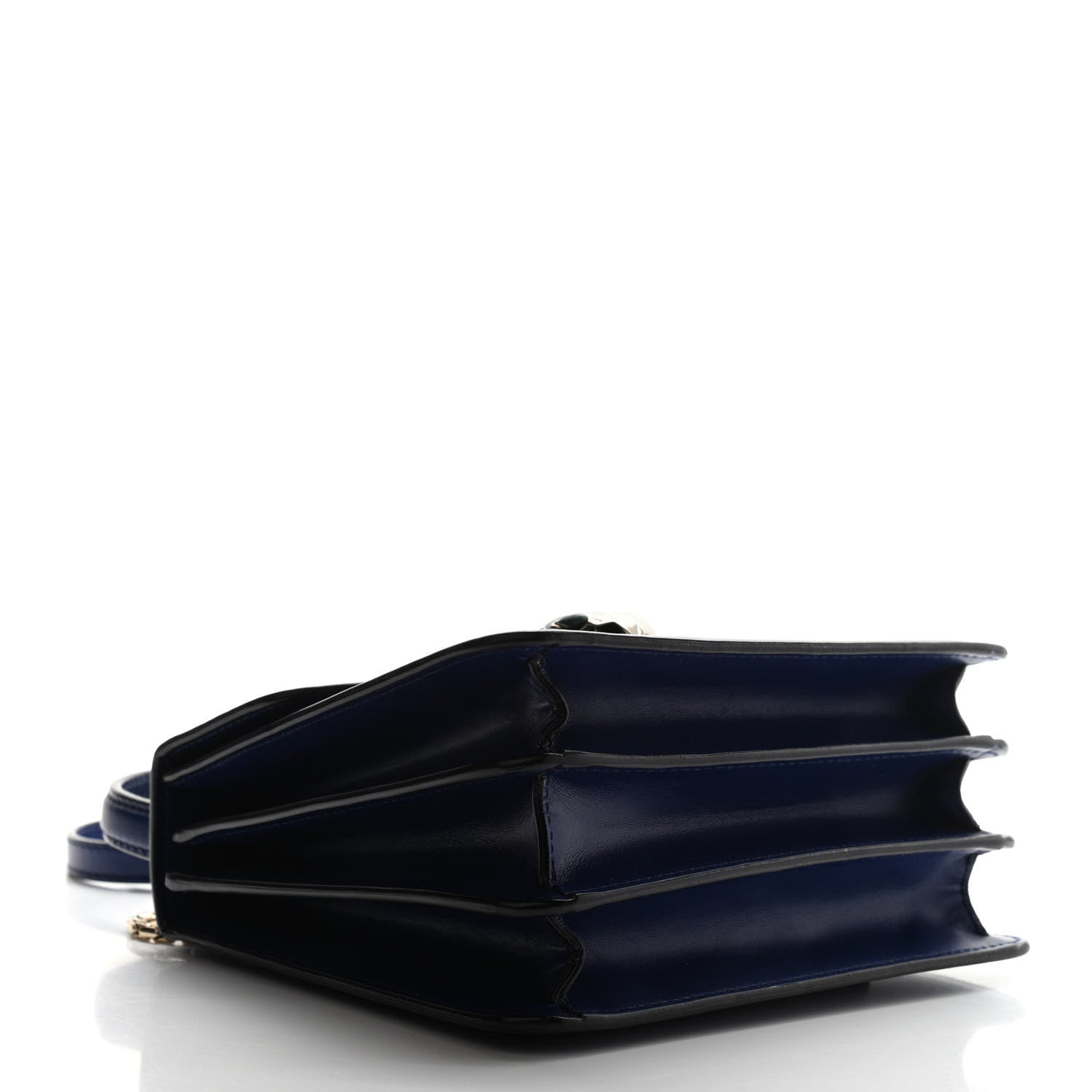 Bulgari Calfskin Serpenti Forever Top Handle Blue 6 of 9