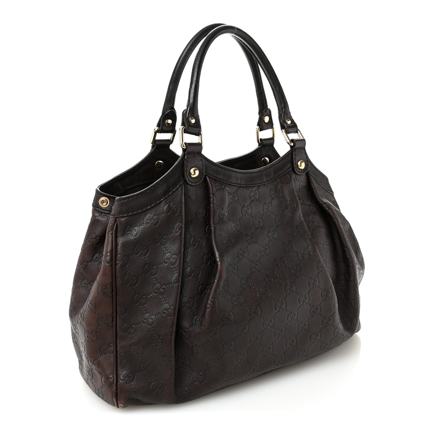 Guccissima Medium Sukey Tote  Brown