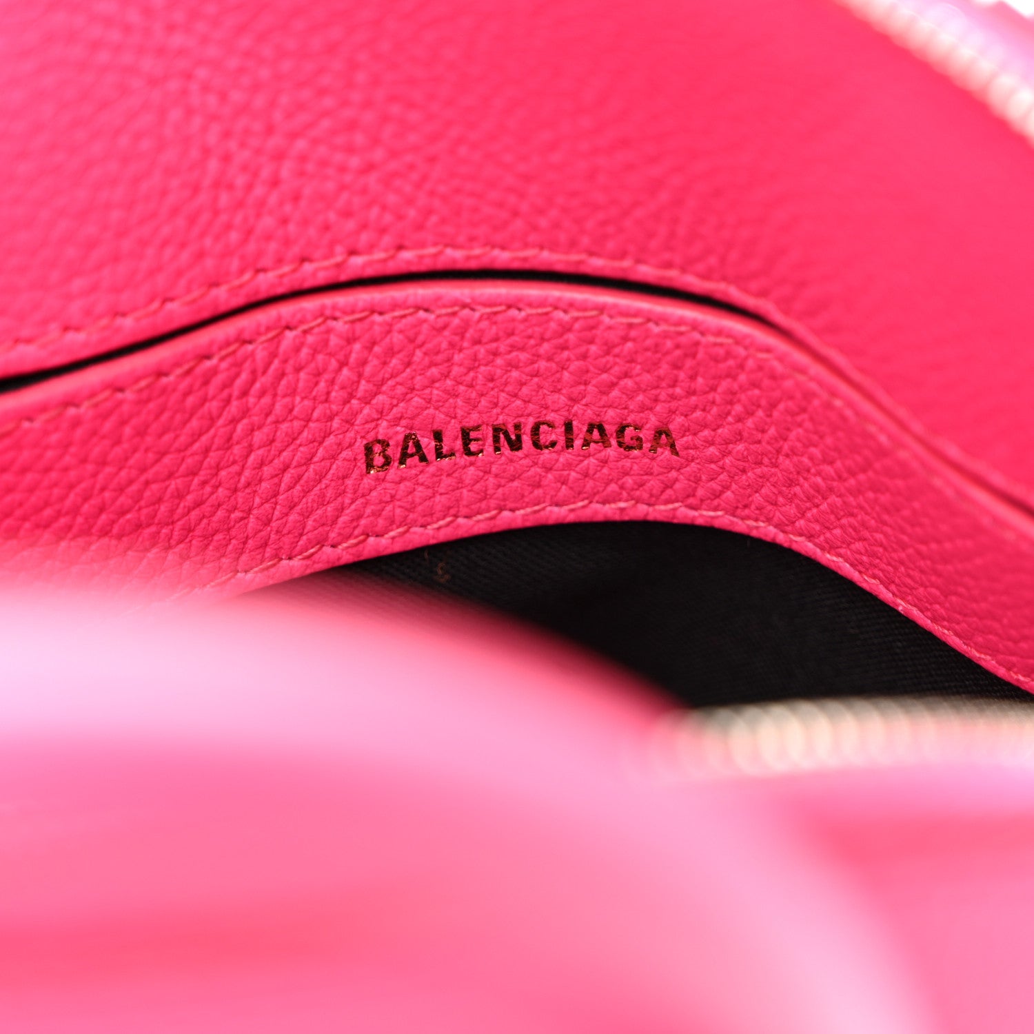 Balenciaga Signature Grained Calfskin Logo XXS Ville Top Handle Bag Fuchsia 6 of 12