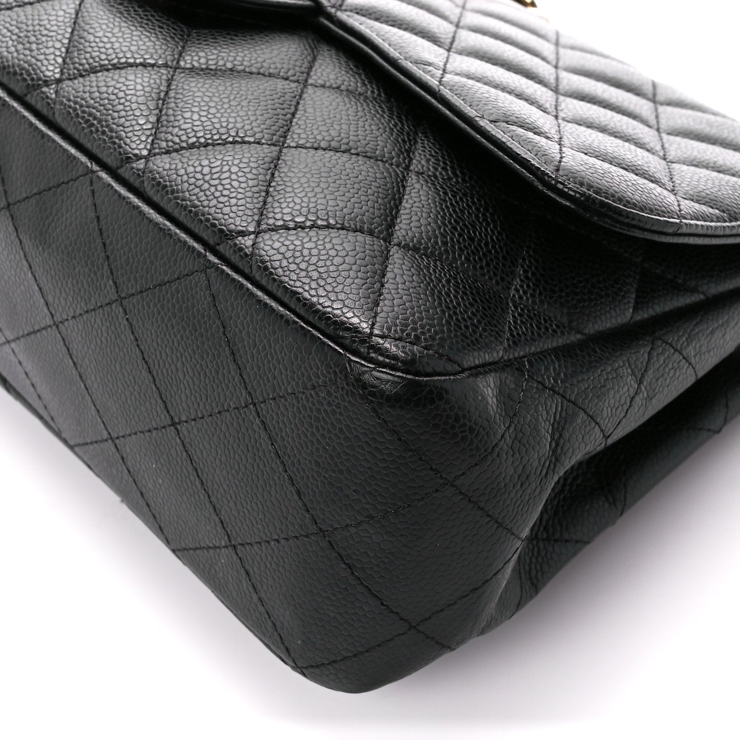Caviar Quilted Jumbo Single Flap Black