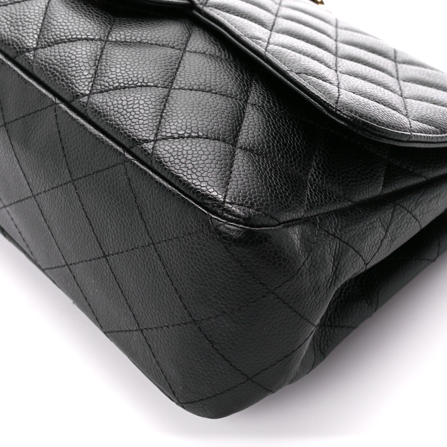 Chanel Caviar Quilted Jumbo Single Flap Black 11 of 12