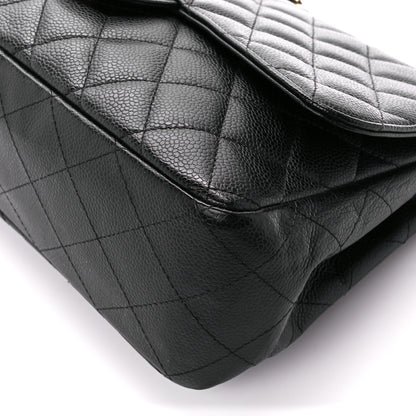 Chanel Caviar Quilted Jumbo Single Flap Black 11 of 12
