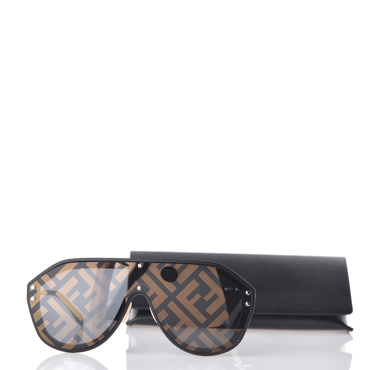 Fendi FF Fabulous Shield Sunglasses FF M0039/G/S Black 7 of 7