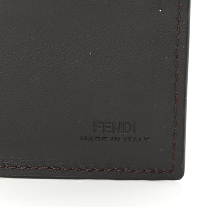 Fendi Vitello King Grace Light Logo Embossed Bifold Wallet Cuoio Ebano 7 of 9