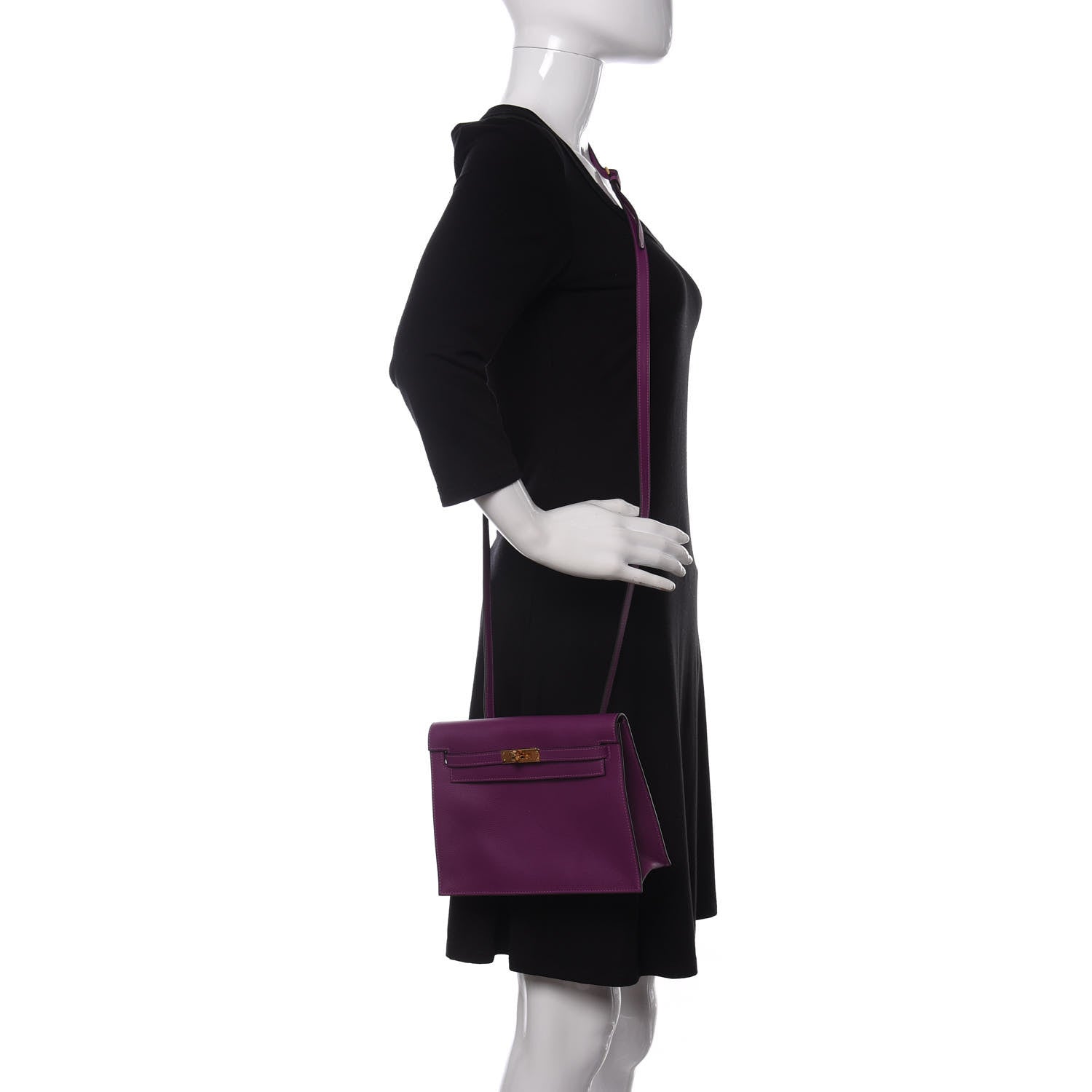 Hermes Evercolor Kelly Danse II Belt Bag Anemone 2 of 13