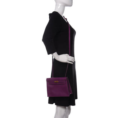Hermes Evercolor Kelly Danse II Belt Bag Anemone 2 of 13