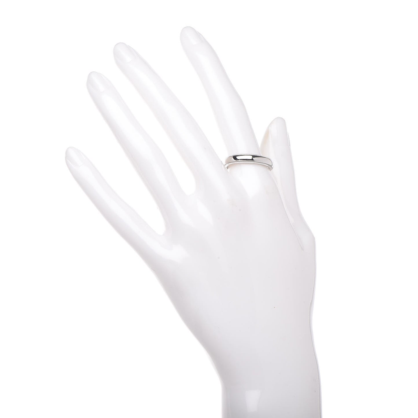 Platinum 4mm Classic Milgrain Wedding Band Ring 58 8.25