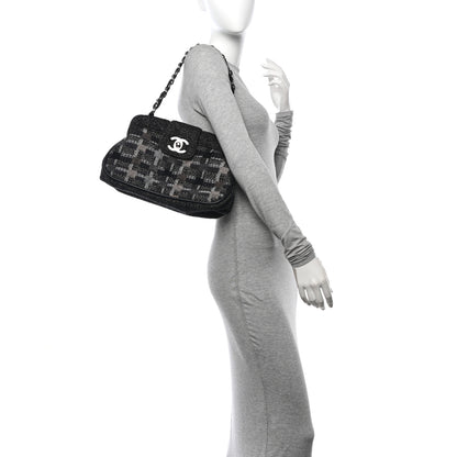 Chanel Wool Tweed Frame Bag Grey Multicolor 2 of 10