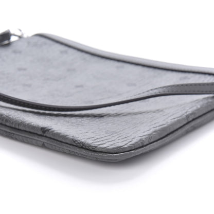 MCM Visetos Liz Shopper Tote Pouch Phantom Grey 7 of 9