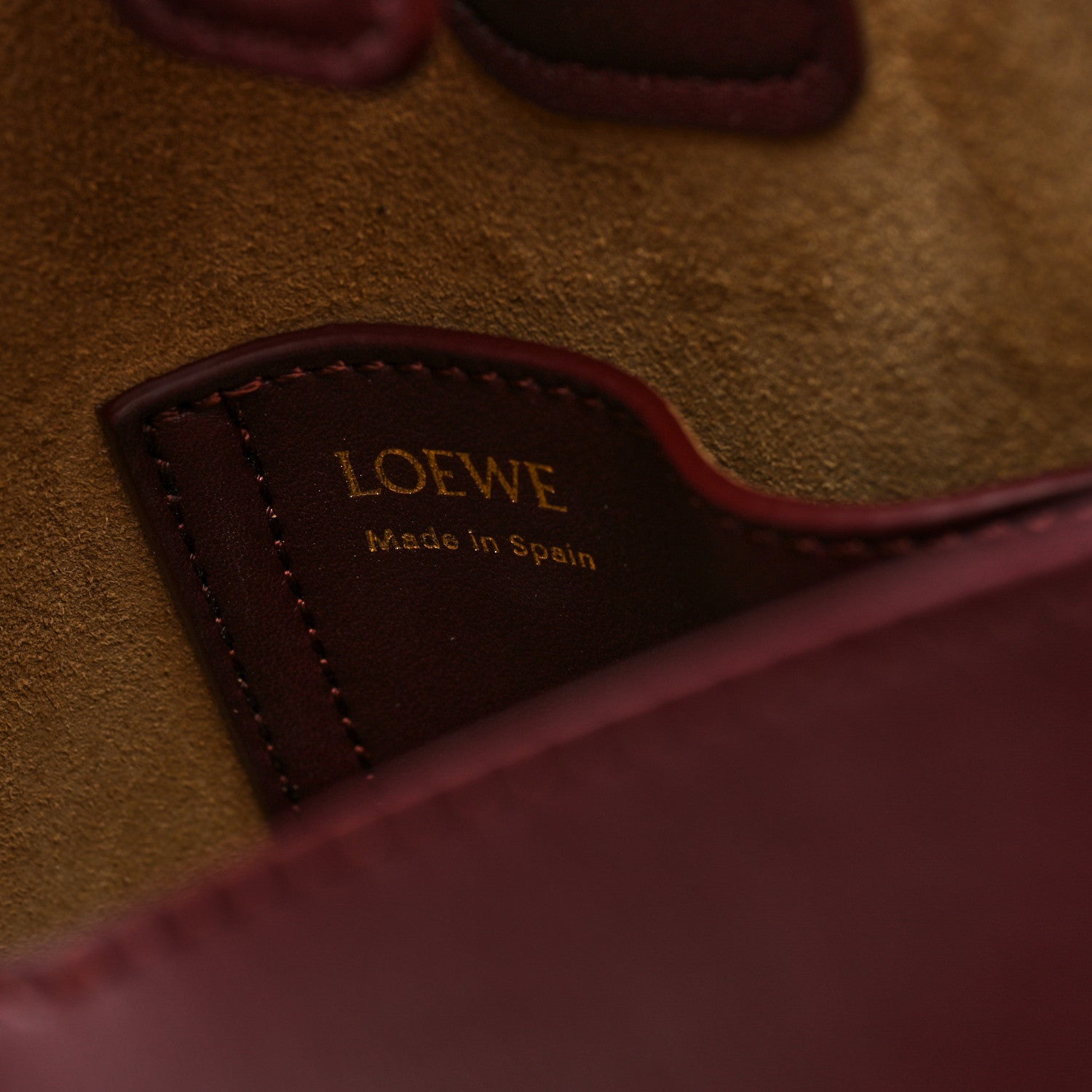 Loewe Calfskin Mini Pebble Bucket Bag Dark Burgundy 6 of 9