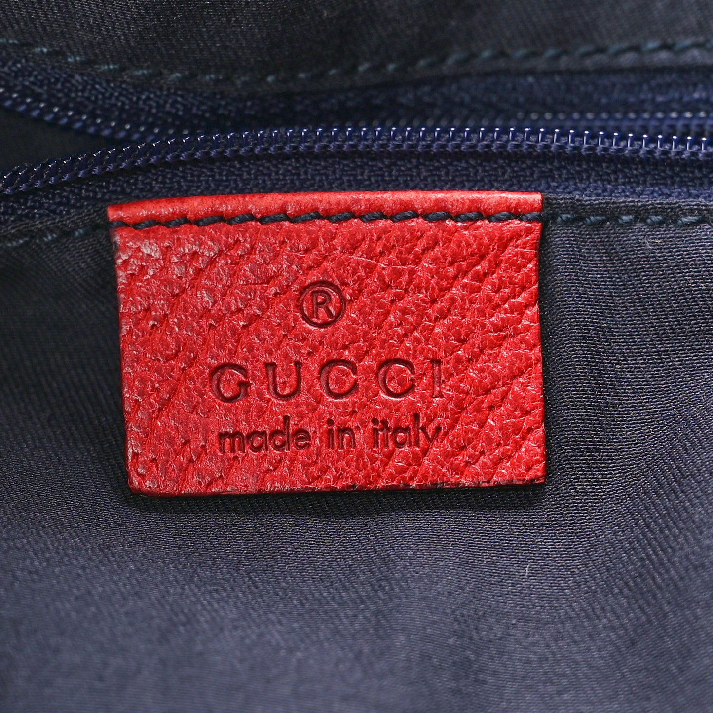 Monogram Medium Abbey Shoulder Bag Navy Red