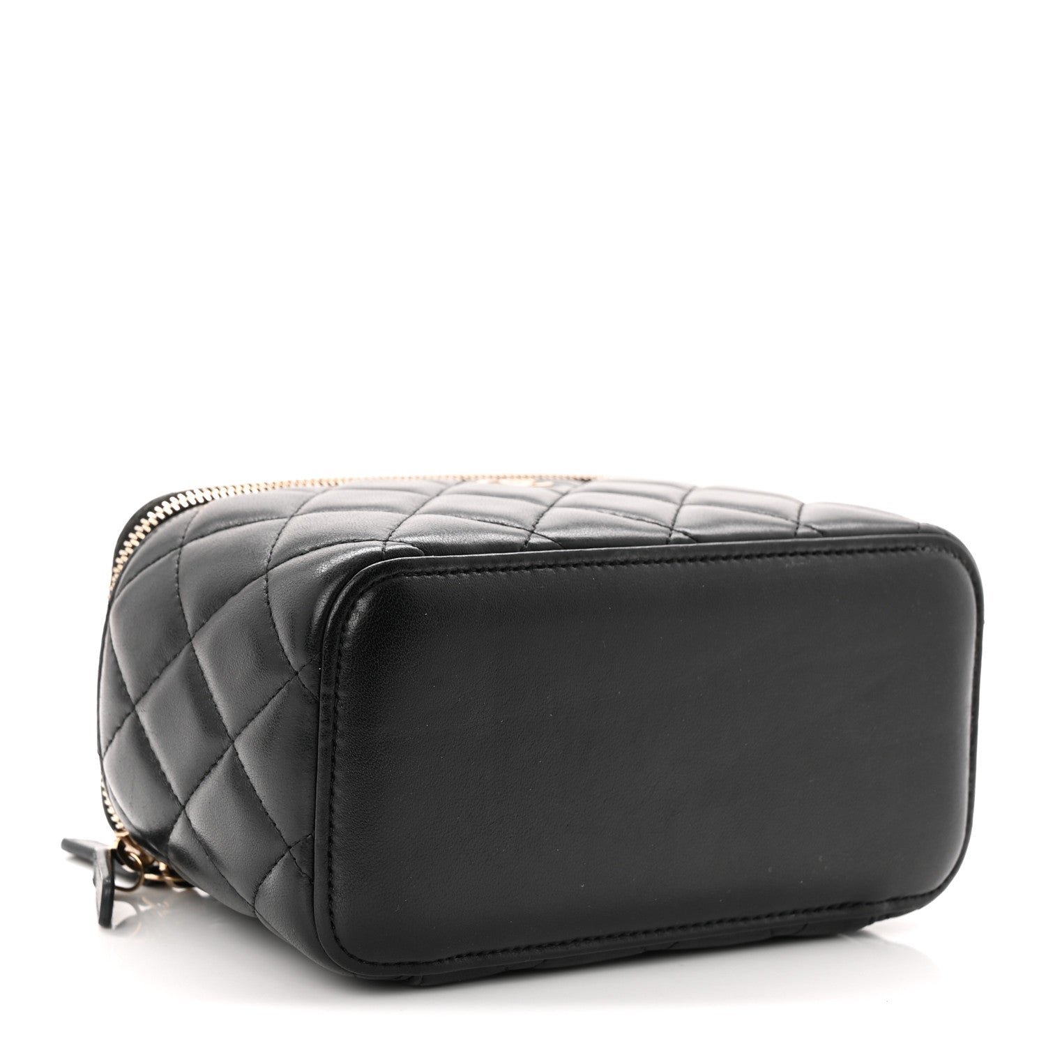 Chanel Lambskin Quilted Small Vanity Case With Chain Black 4 of 10