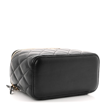 Chanel Lambskin Quilted Small Vanity Case With Chain Black 4 of 10