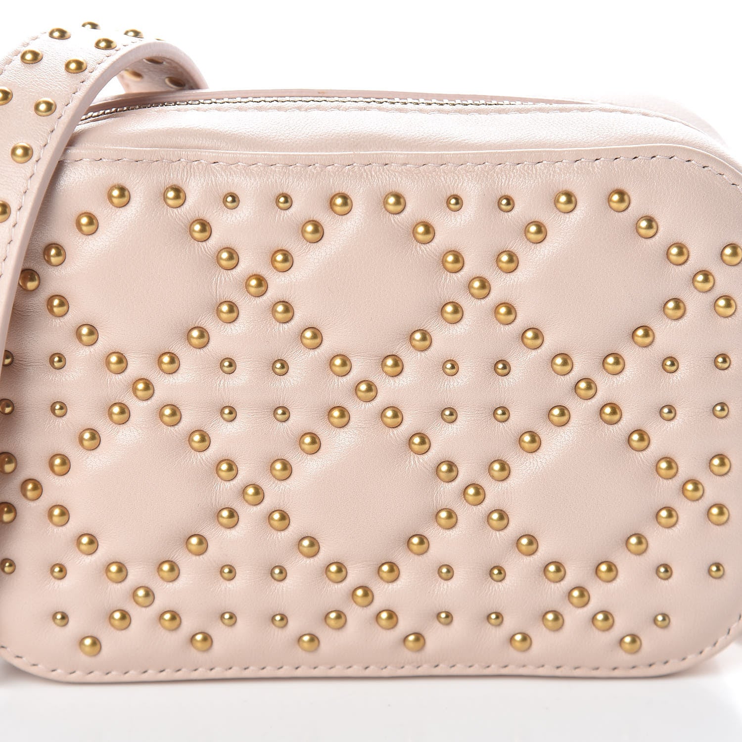 Christian Dior Lambskin Cannage Studded Lady Dior Camera Case Pouch Light Pink 8 of 10