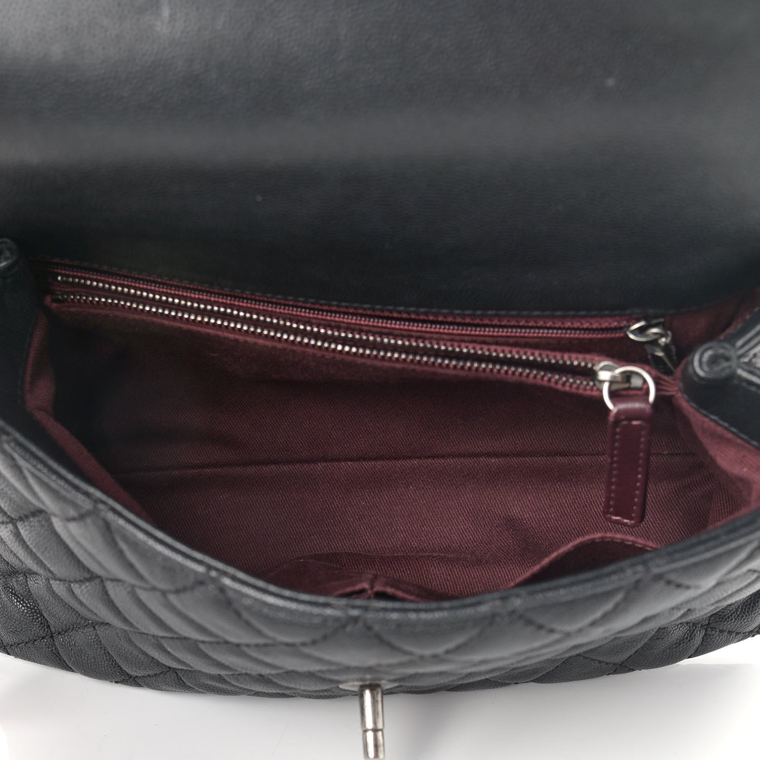 Chanel Caviar Quilted Small Coco Handle Flap Black 4 of 12