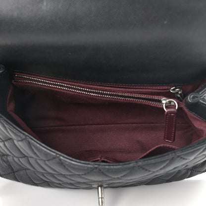 Chanel Caviar Quilted Small Coco Handle Flap Black 4 of 12