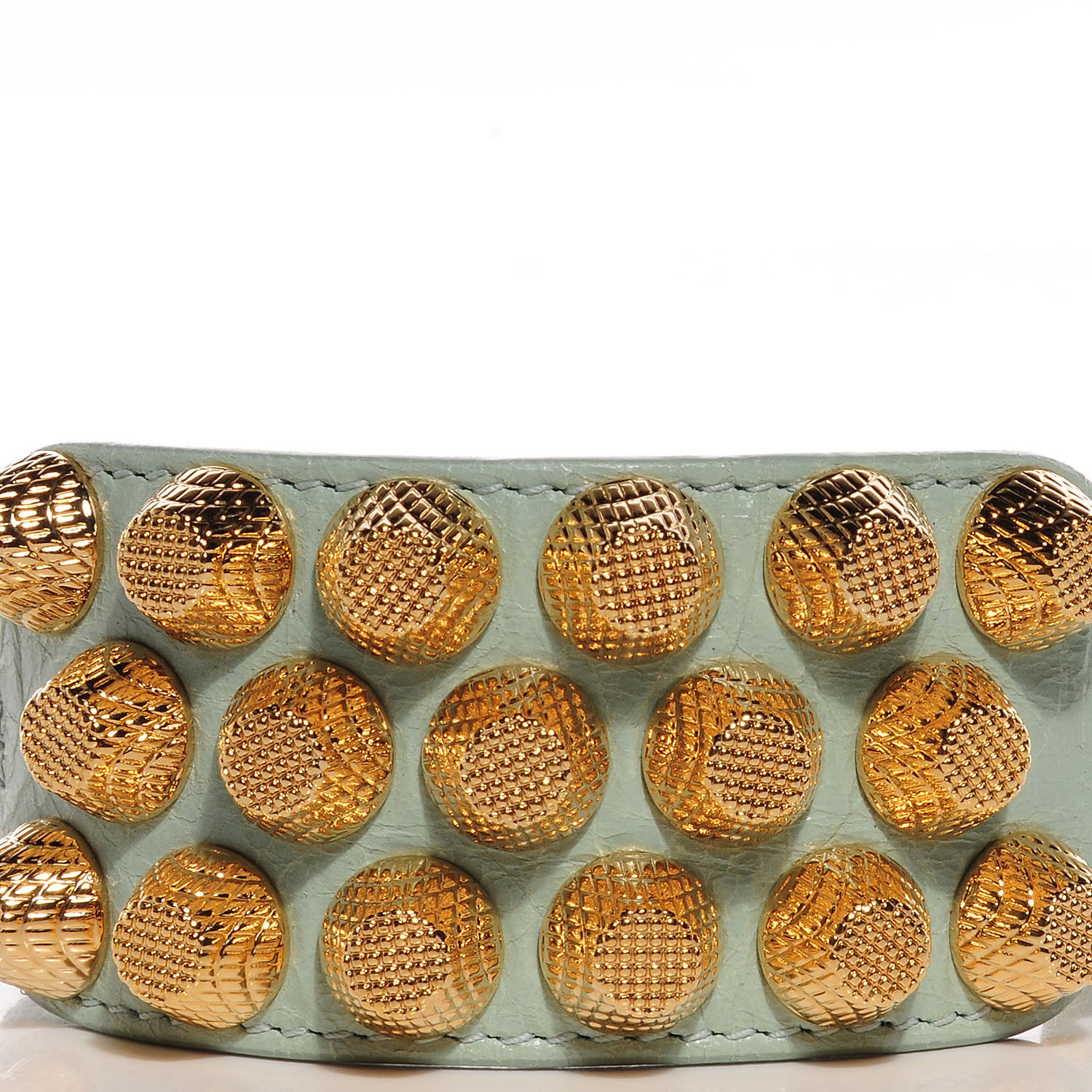 Balenciaga Agneau Arena Three Row Giant Gold Bracelet Vert Jade 5 of 6