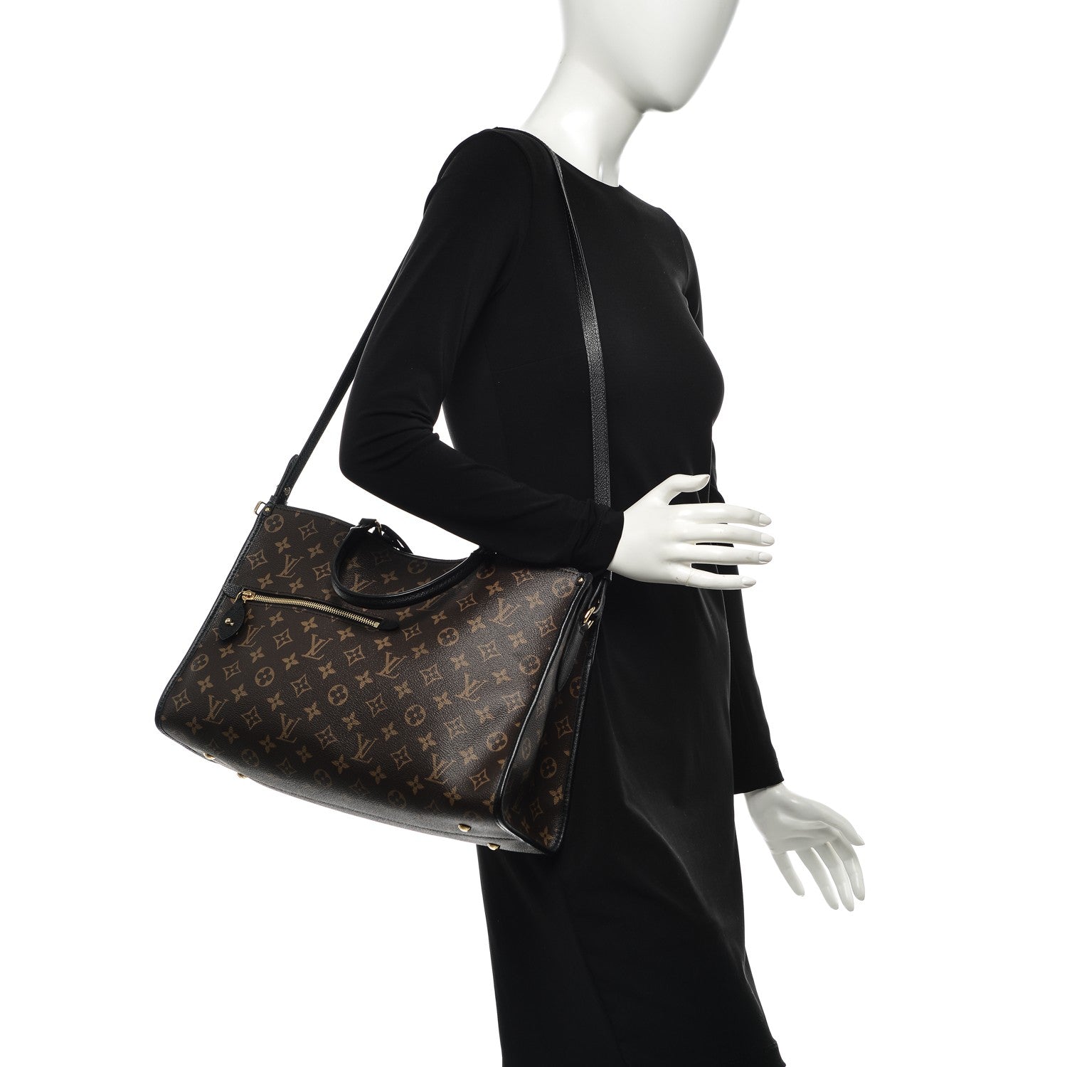 Louis Vuitton Monogram Popincourt MM Black 2 of 7
