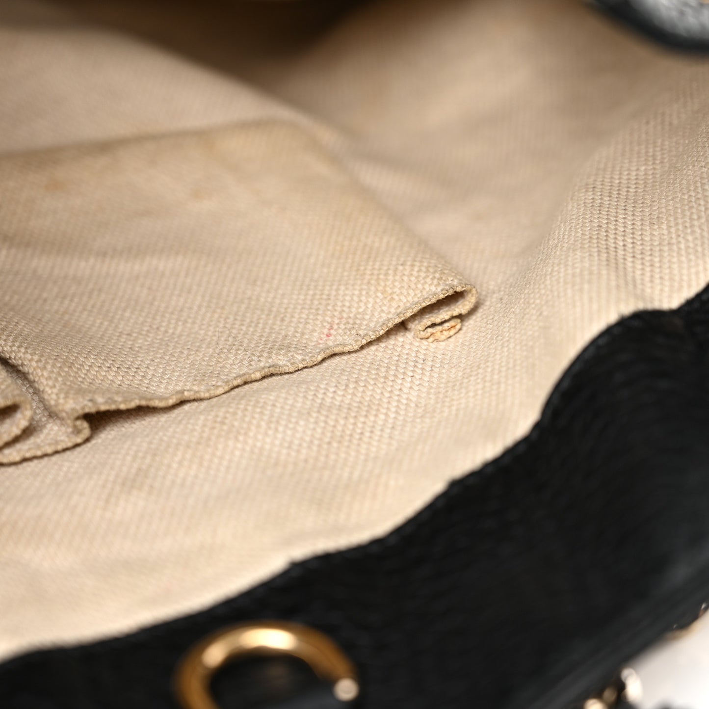 Pebbled Calfskin Medium Soho Chain Shoulder Bag Black