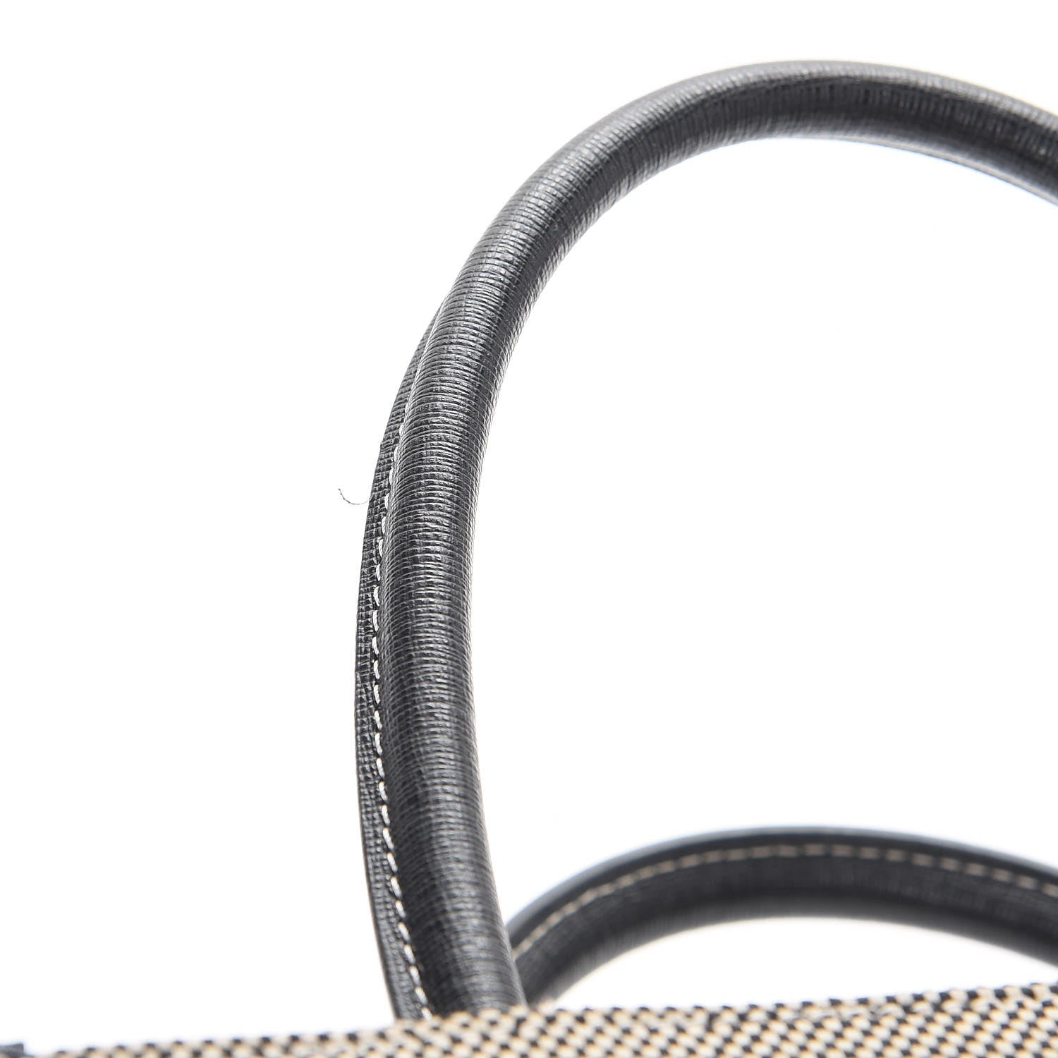 Fendi Canvas Vitello Regular 2Jours Tote Bianco Black 10 of 11