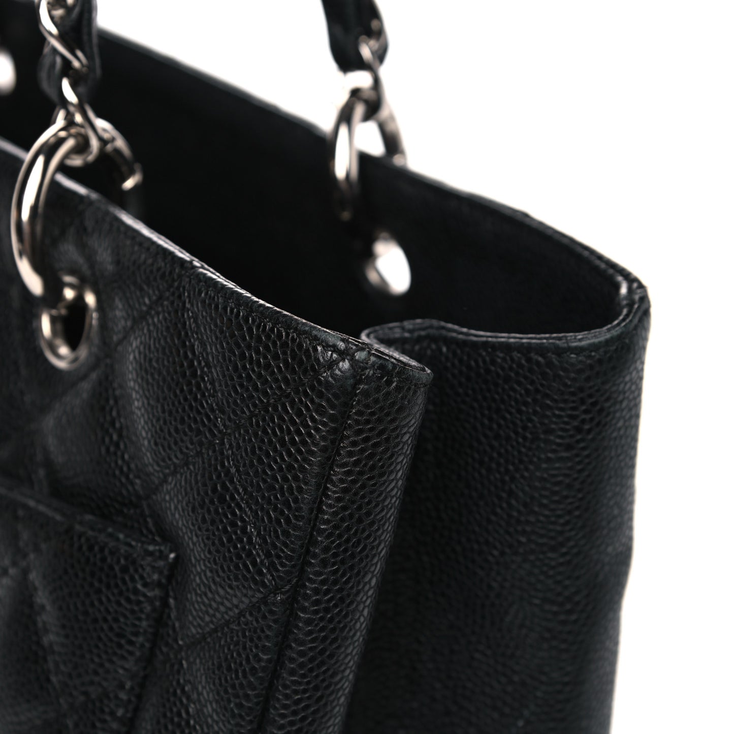 Caviar Quilted Grand Shopping Tote GST Black