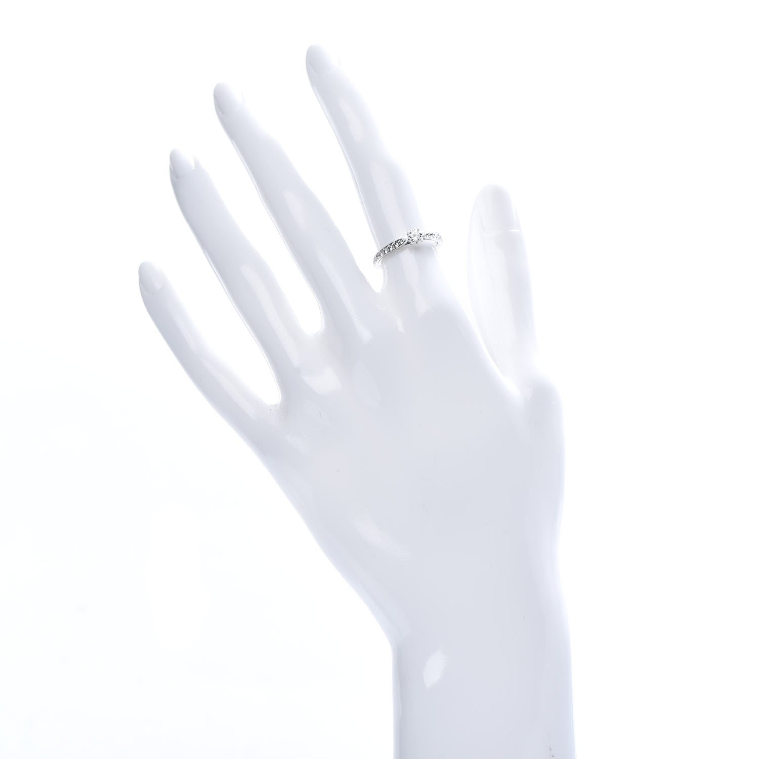 Tiffany Platinum Diamond .25ct Round Brilliant Harmony Engagement Ring 49 5 2 of 7