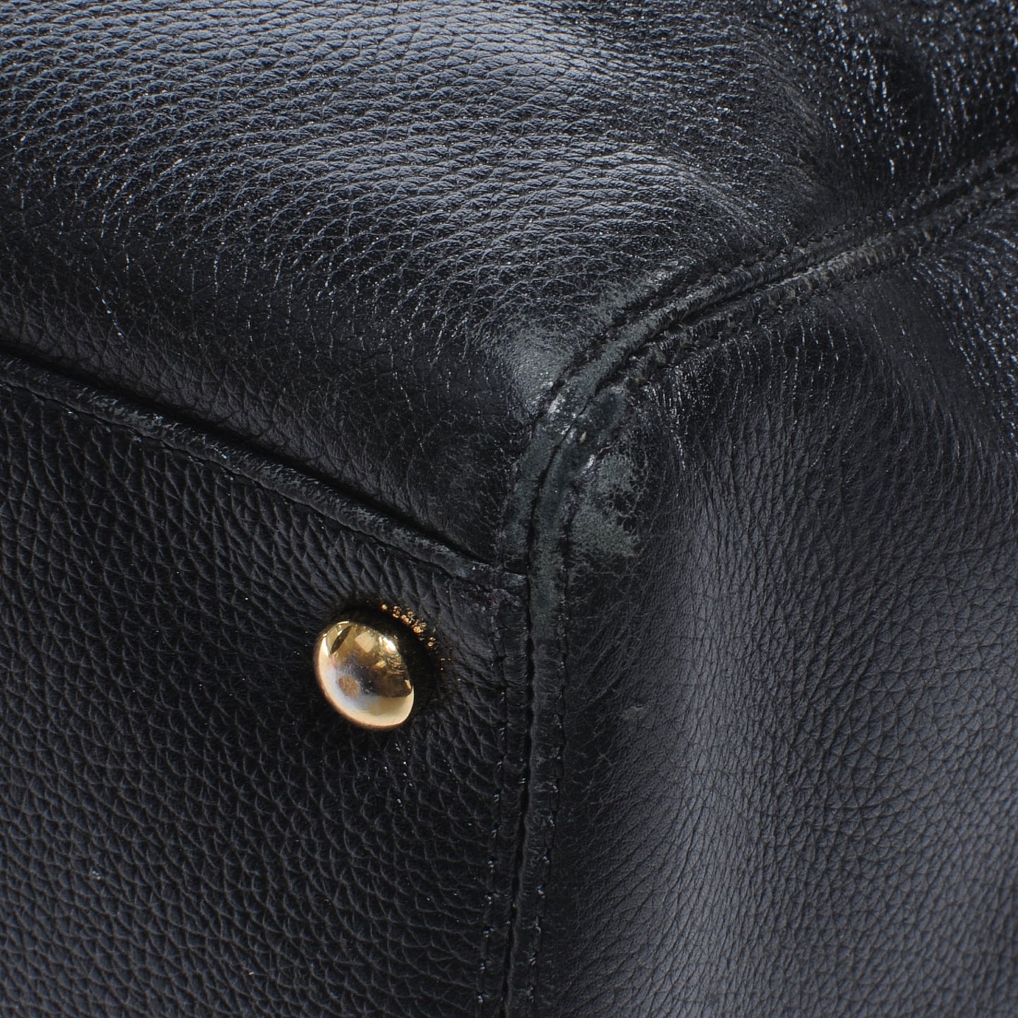 Calfskin Cerf Shopper Tote Black