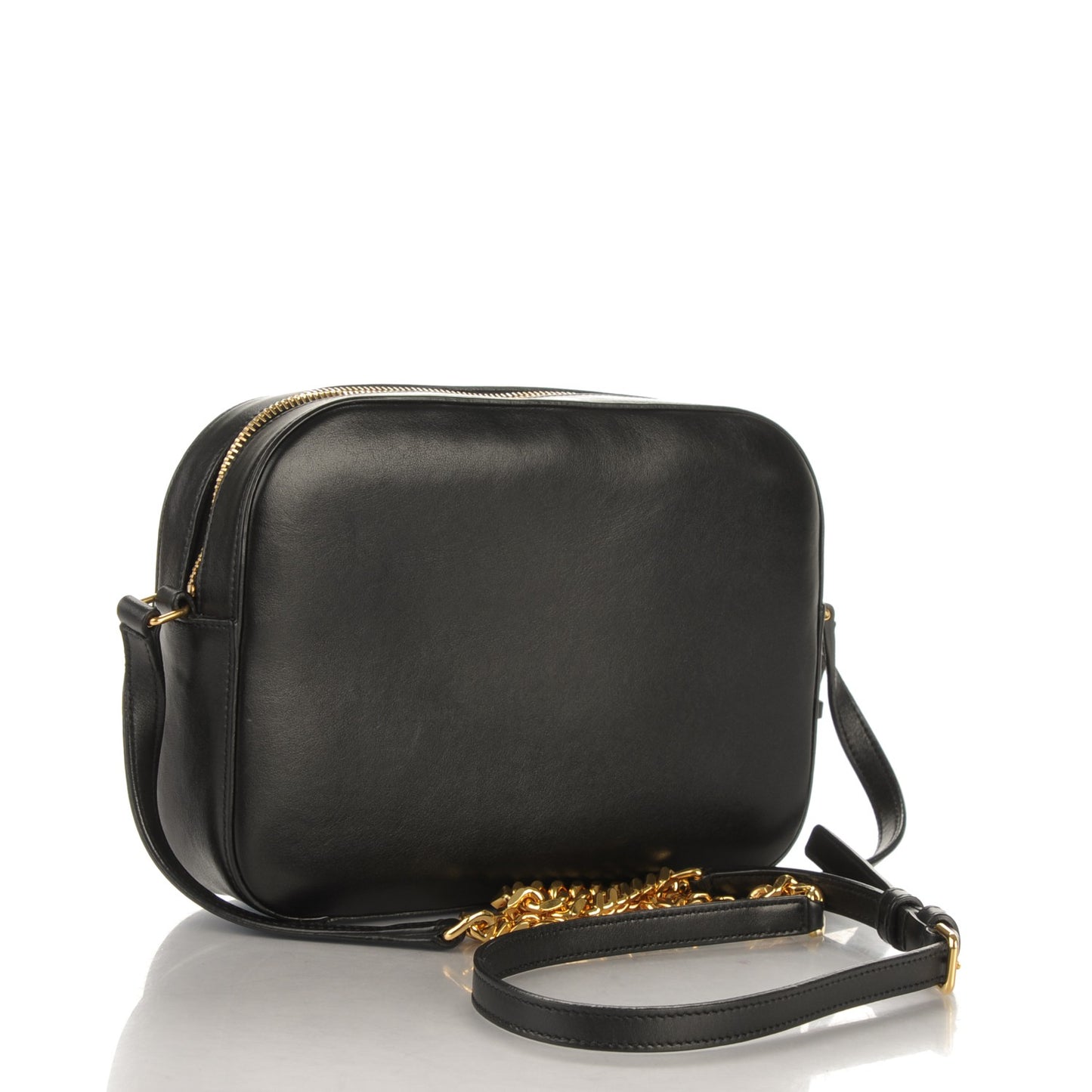 Calfskin Medium Classic Monogram Camera Bag Black