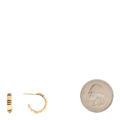 Tiffany 18K Yellow Gold Small Atlas X Hoop Earrings 2 of 4