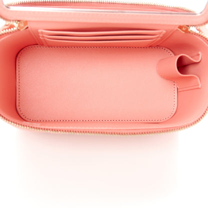 Chanel Lambskin Quilted Small Charming Top Handle Vanity Case With Chain Pink 5 of 11