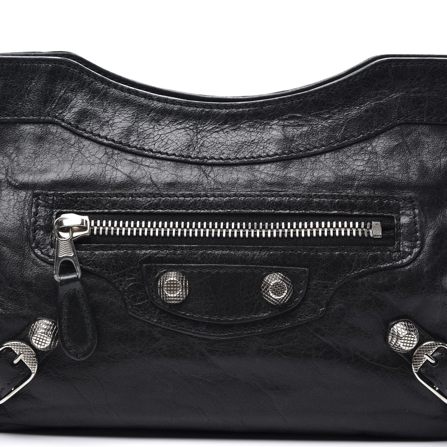 Agneau Giant 12 Silver Hardware Hip Black