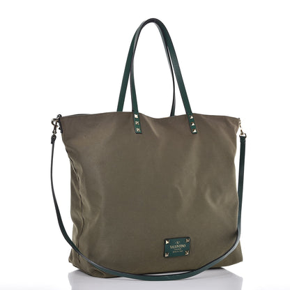 Valentino Garavani Canvas Camouflage Rockstud Reversible Tote Multicolor 4 of 20